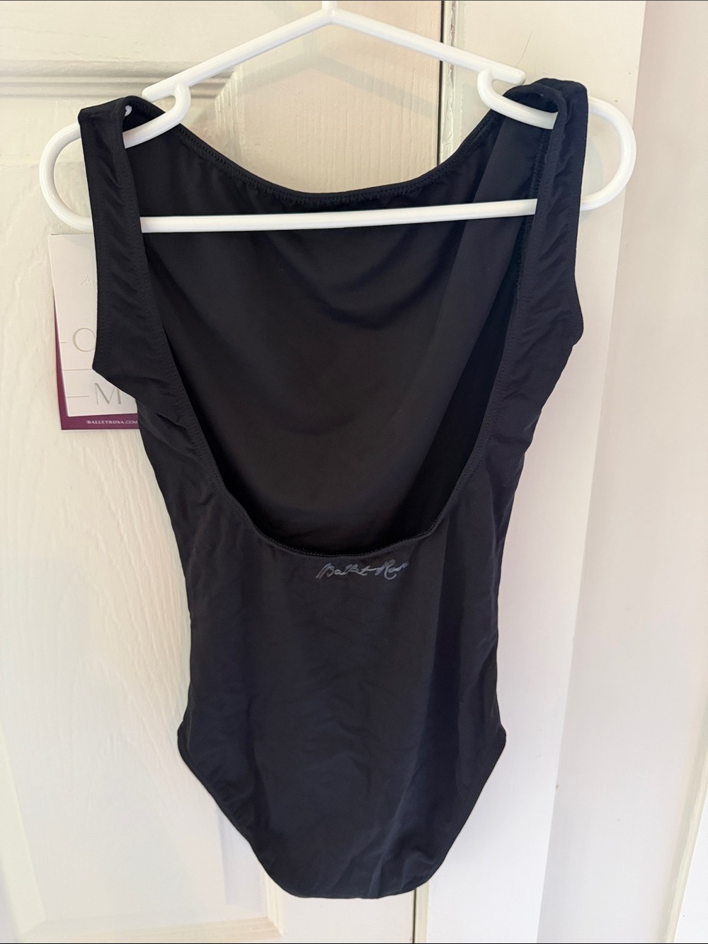 Ballet Rosa “Bella” Black Boatneck Scoop Neck Leotard - Picture 3 of 9